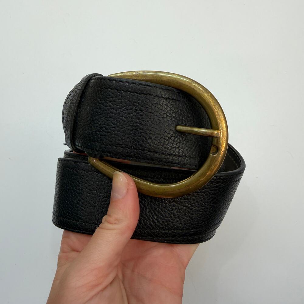 LOFT Black Leather Belt Small